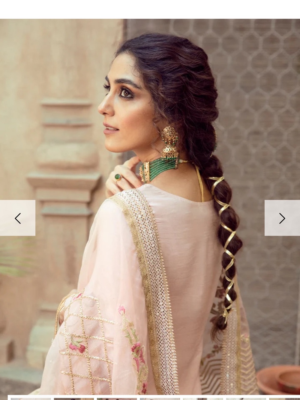 Elegant Pale Pink Embroidered Women’s Dress with Dupatta - Picture 7 of 16